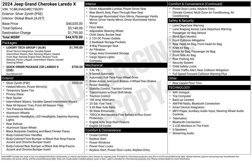 jeep grand cherokee 2024 1C4RJHAG4RC156391 image jeep grand cherokee 2024 1C4RJHAG4RC156391 image